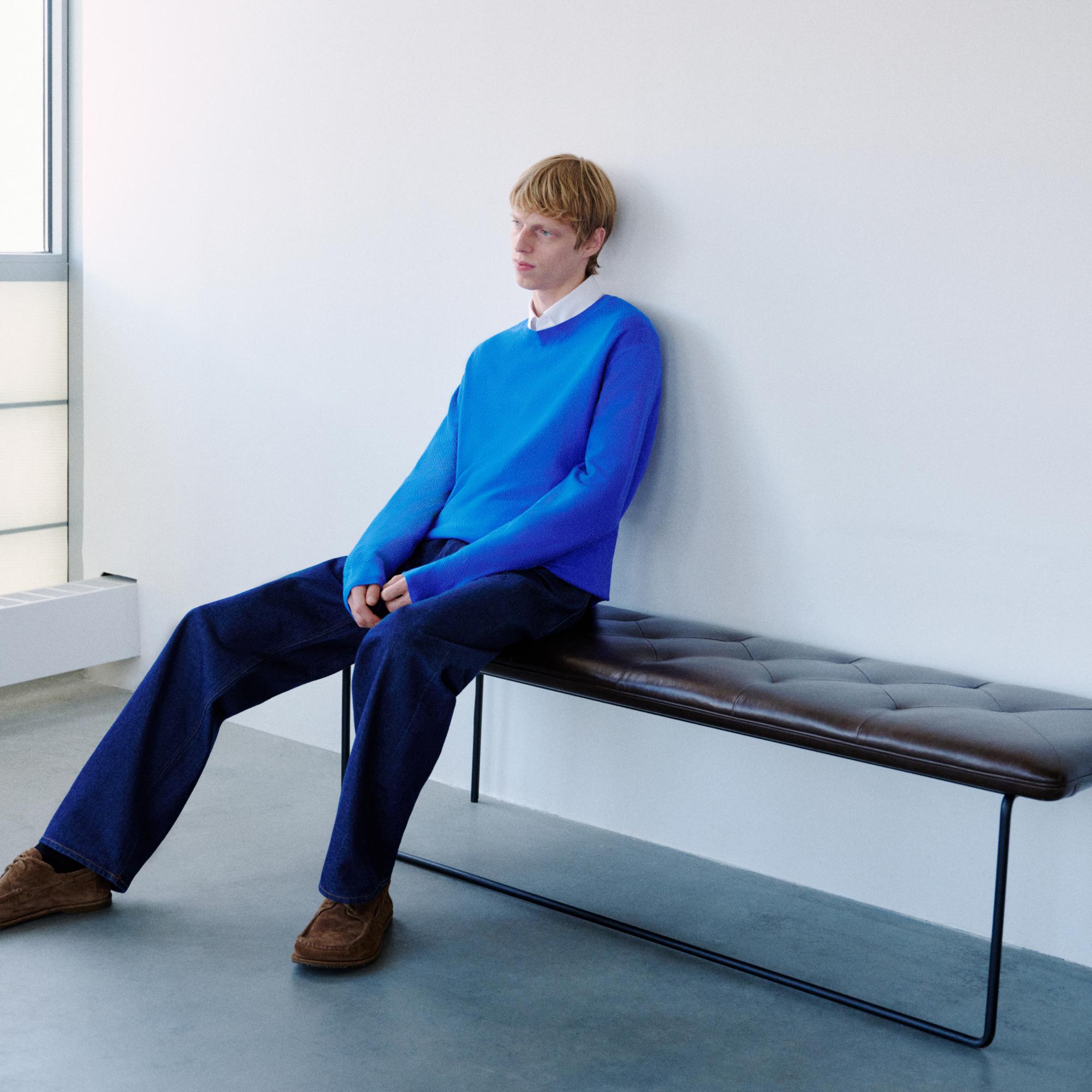 Riland Crewneck Sweater in Light Bilen